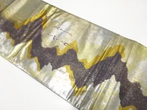 引箔　「花のように鳥のように」織り出し　袋帯